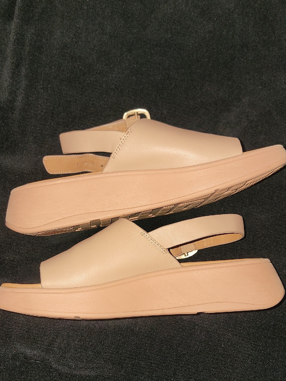 Summer Spring Fitflop Women's Nude Blush Slingback Leather Sandals - Picture 9 of 11